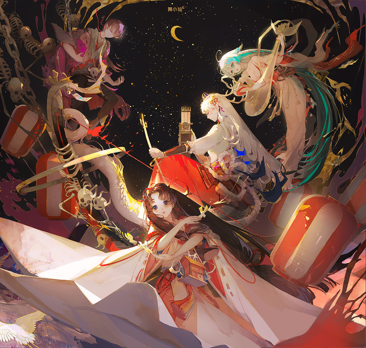 《阴阳师插画》