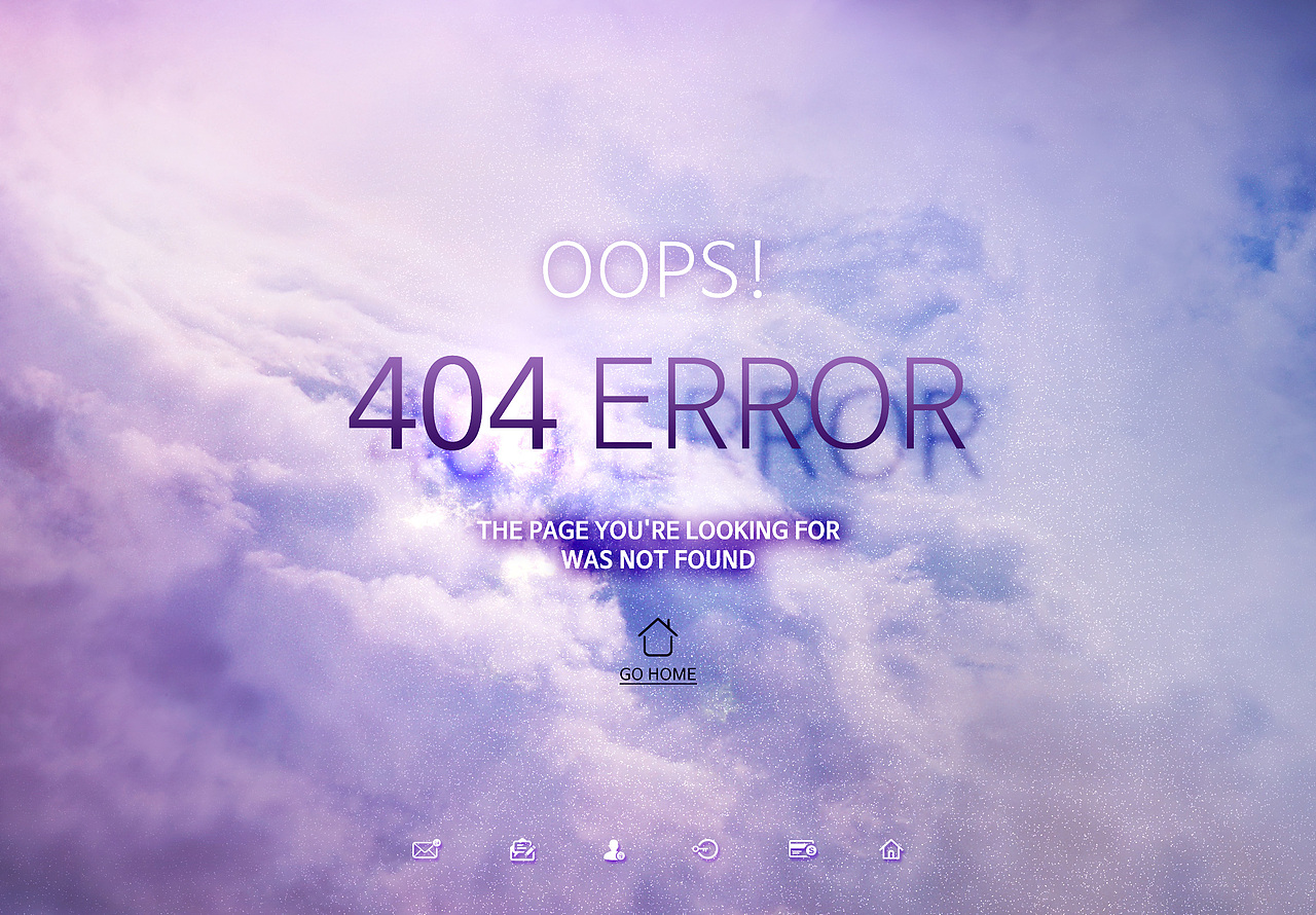 宇宙星系星空404网页错误建设维护页面提示素材背景