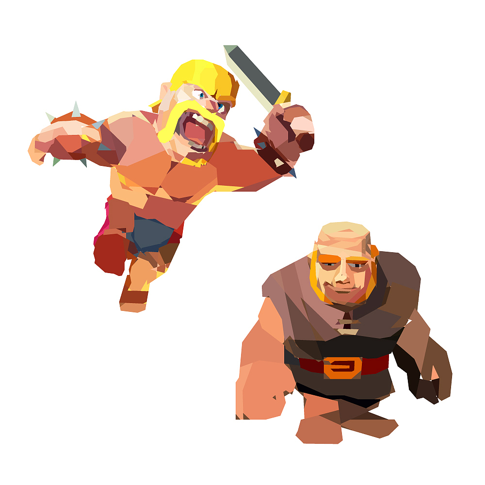 low poly风格的部落战争小人物（图ZMTAwMDgwNjg0） - 创作习作 - 站酷设计师RH爱设计的懿大大原创素材 - 站酷ZCOOL