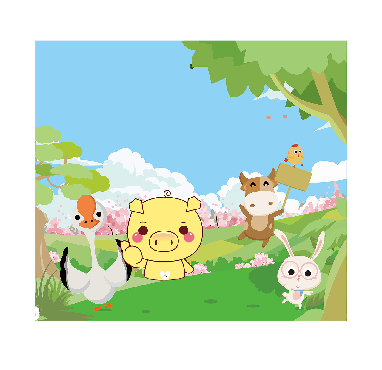 幸福小猪坚强（图ZMjY1ODA5NDgw） - 商业插画 - 站酷设计师良冬然原创素材 - 站酷ZCOOL