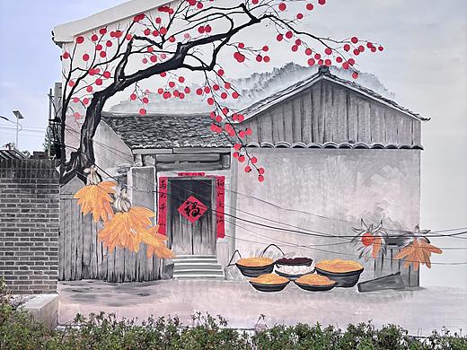 墙体彩绘国画