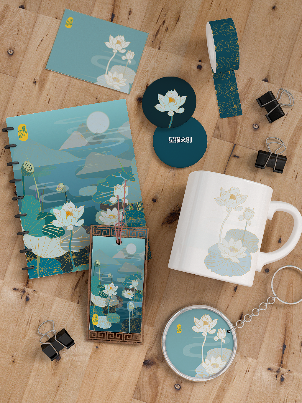 国风荷花系列（图ZMzY2OTM1MTE2） - 商业插画 - 站酷设计师猫三莫原创素材 - 站酷ZCOOL