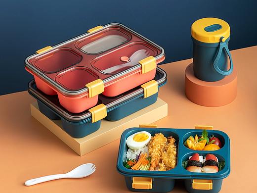 电商产品拍摄 塑料便携便当饭盒