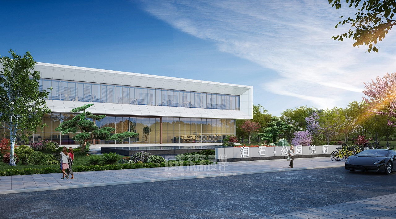 室外 售楼部效果图|空间|建筑设计|玲18019926177 - 原创作品 - 站酷