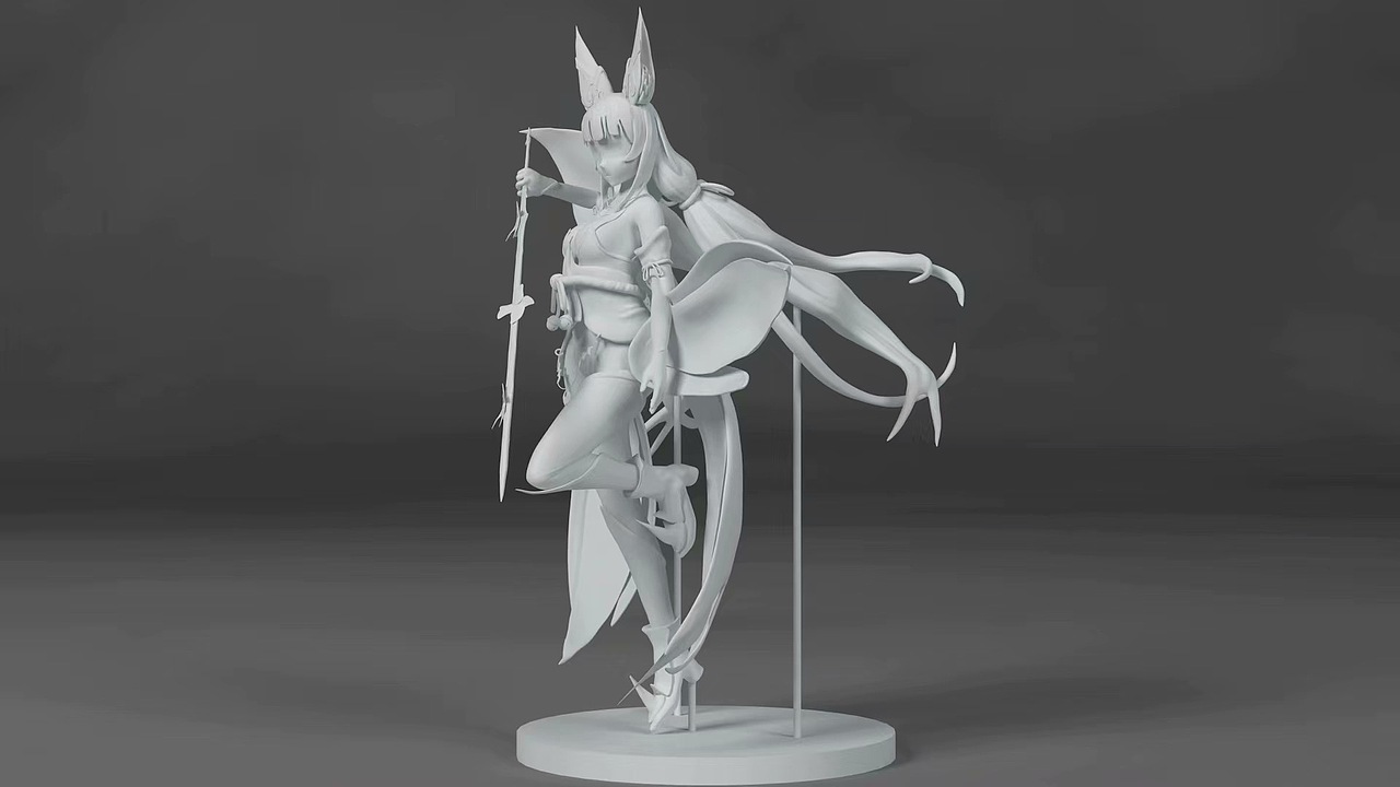 异度之刃3d打印手办渲染