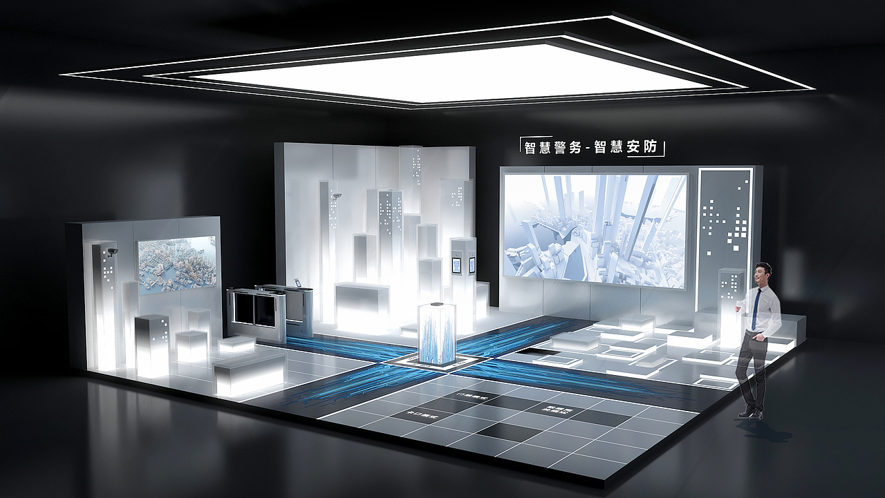 科技展廳——智慧安保展項(xiàng)（圖ZMjg4MDQ0NDI4） - 展陳設(shè)計(jì) - 站酷設(shè)計(jì)師YHuanMa原創(chuàng)素材 - 站酷ZCOOL