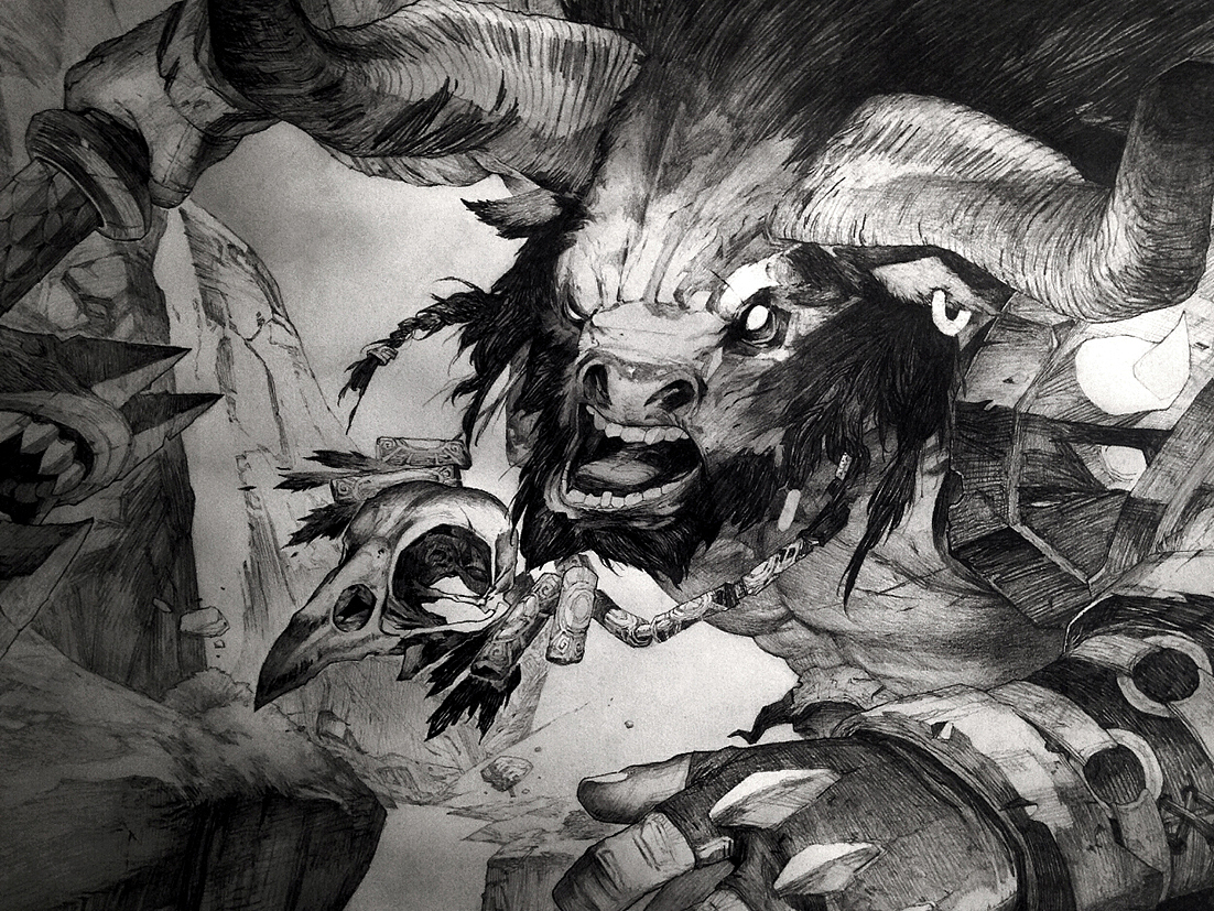 牛头人（图ZNTYyMTUzMDA=） - 商业插画 - 站酷设计师矩阵GTR原创素材 - 站酷ZCOOL