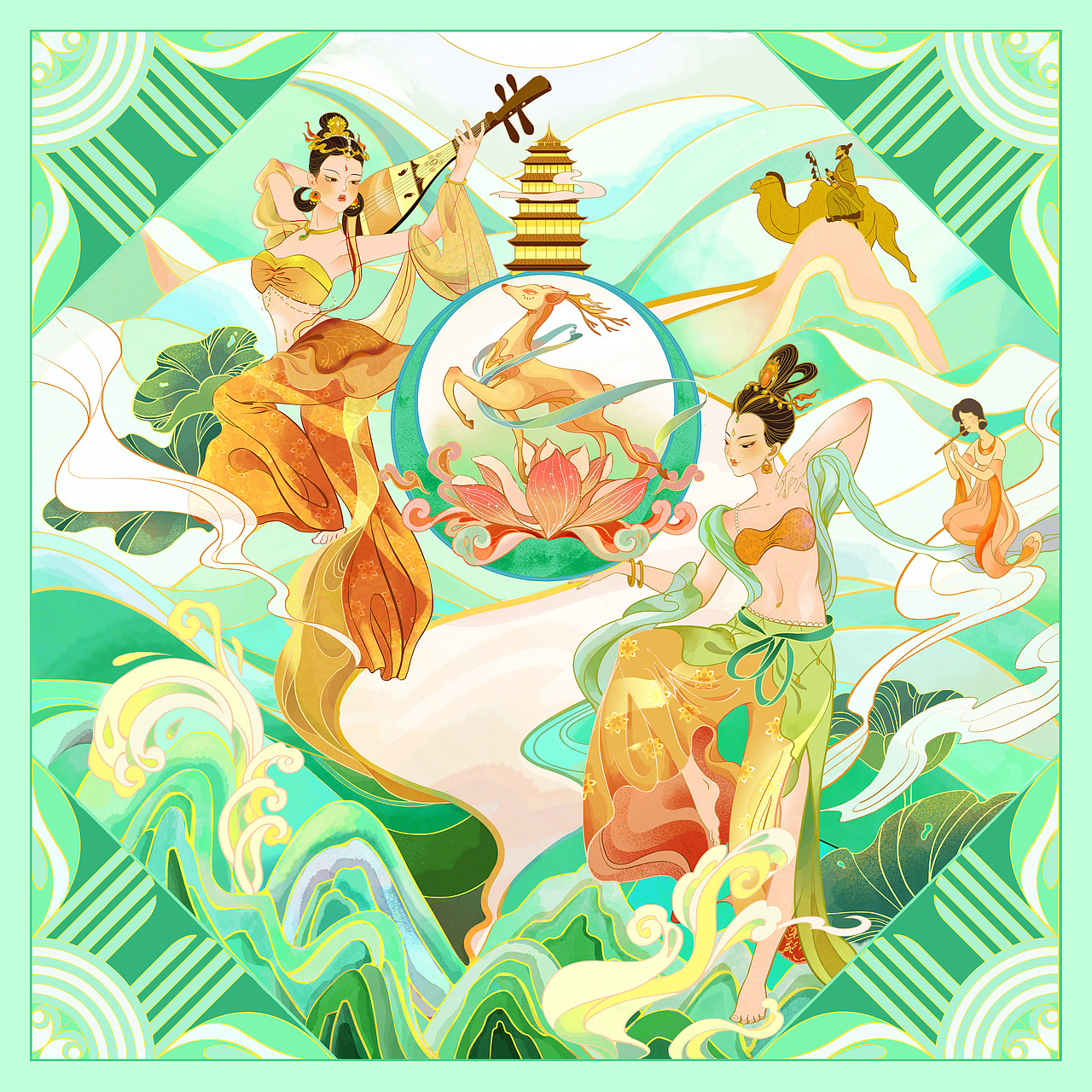 近来画的古风画（图ZMzAyMTE3MzM2） - 商业插画 - 站酷设计师YUGAWEI原创素材 - 站酷ZCOOL