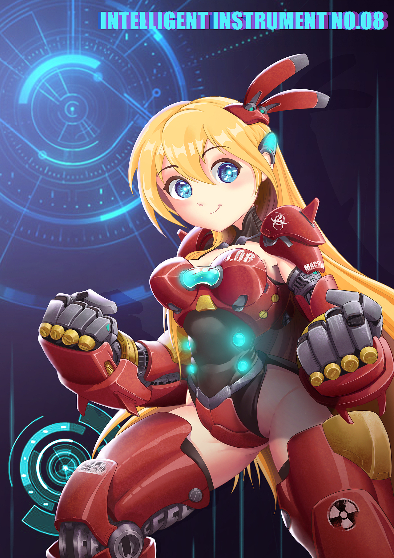 二次元机械少女插画