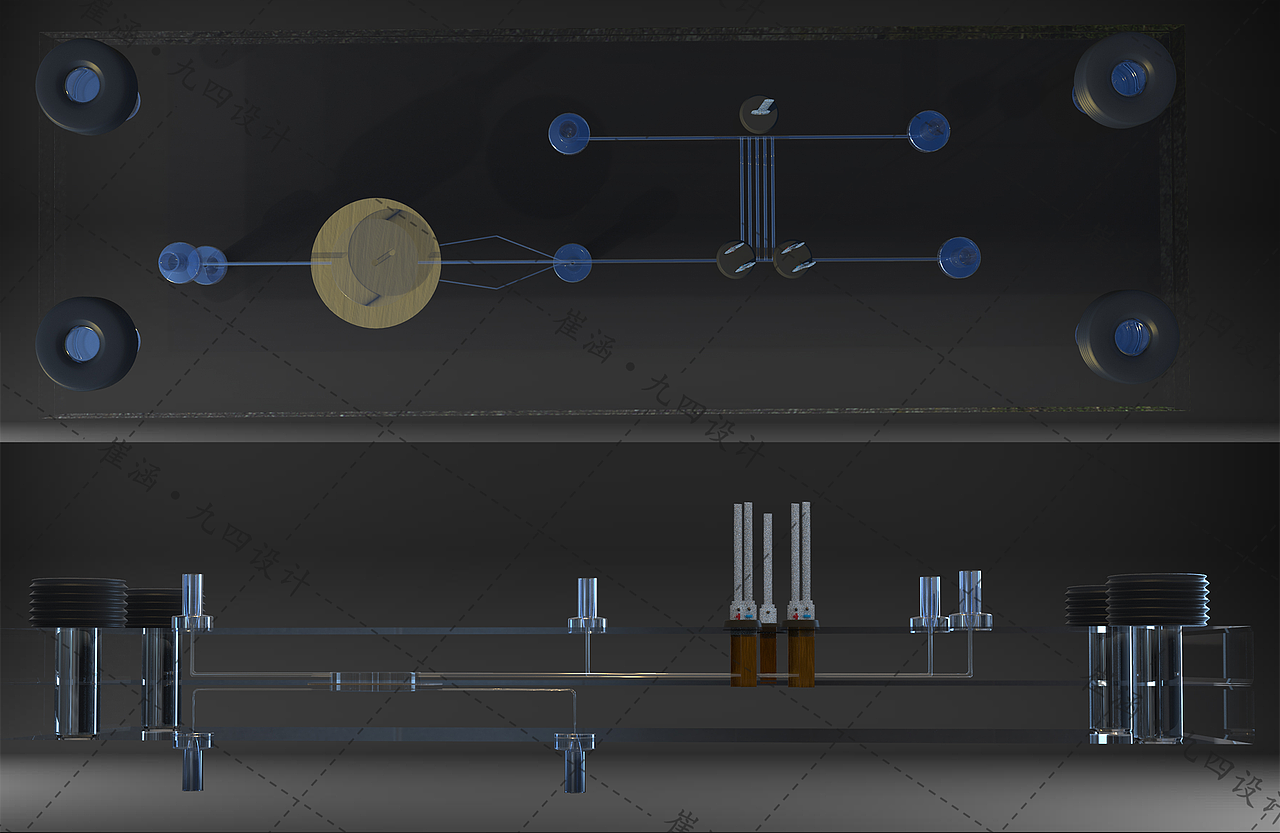 3d模型 环境工程原理图 论文配图