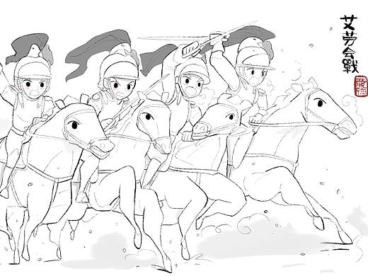 艾劳会战中冲锋的法国骑兵