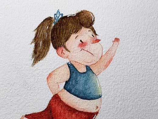 水彩儿童插画形象创作