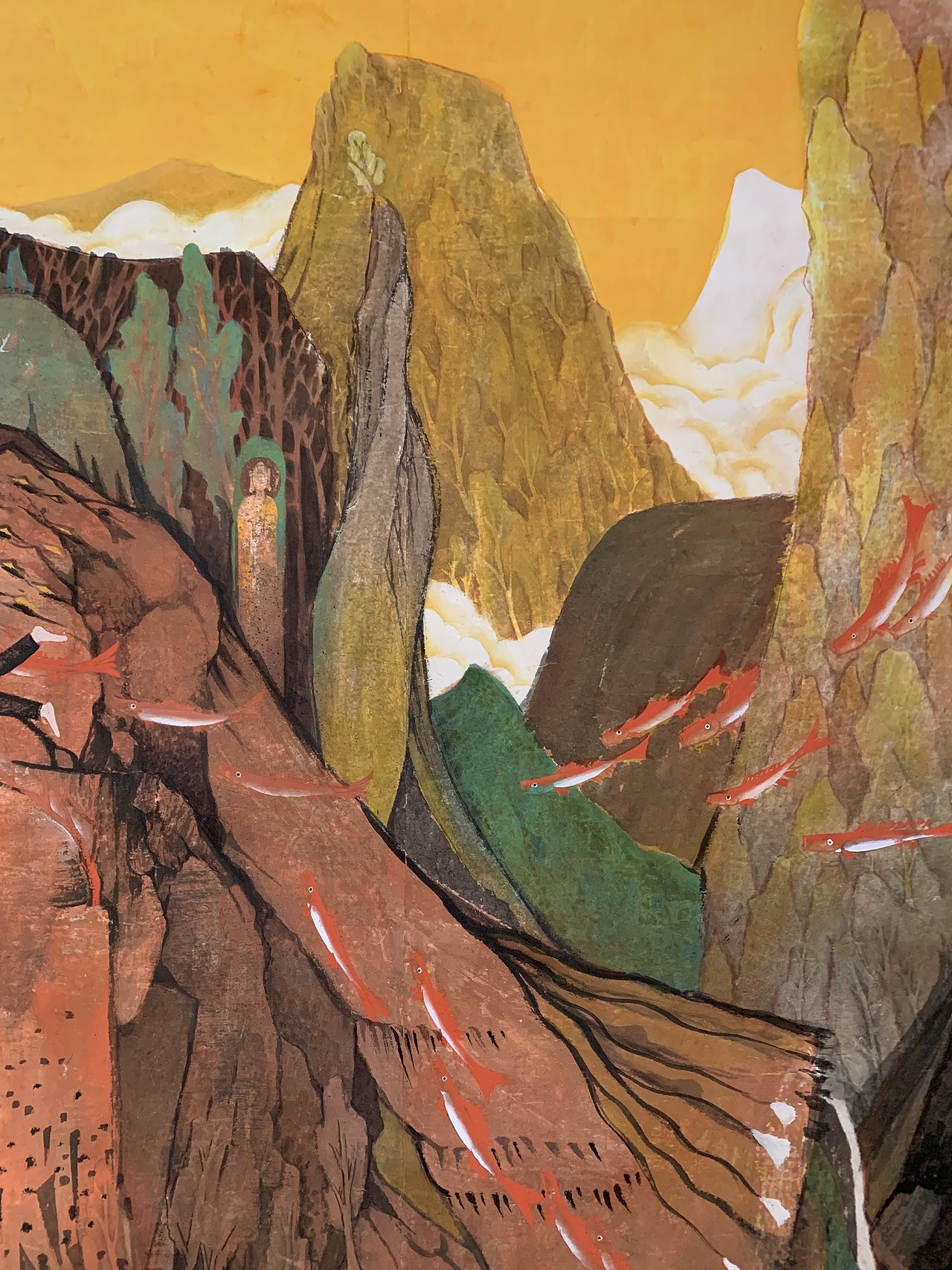 分享收藏重彩山水宫扇创作付玉峰重彩作品《夜》子非鱼·之一兔子先生