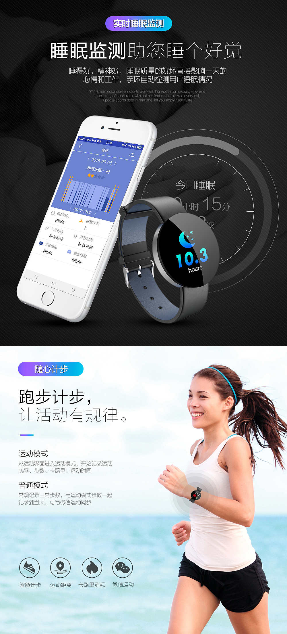 智能手环详情页设计（图ZMTM0Njg2NzU2） - 电商 - 站酷设计师咳喽设计原创素材 - 站酷ZCOOL