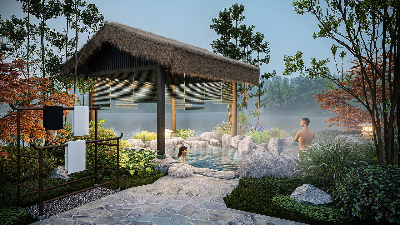 重庆璧山某星级酒店温泉区域概念方案设计（图ZMjg0MzMzNDQw） - 景观设计 - 站酷设计师道明寺Z原创素材 - 站酷ZCOOL
