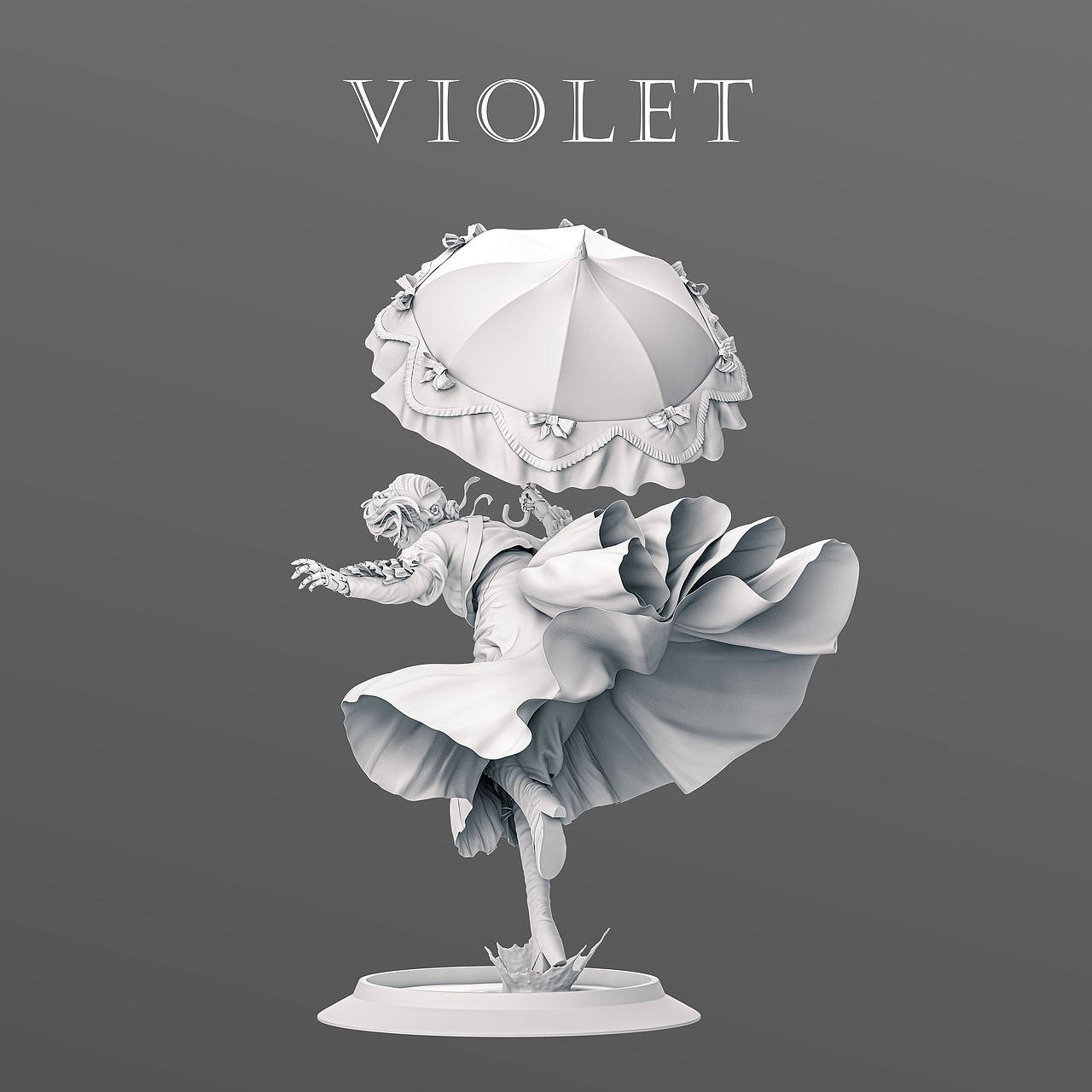 紫罗兰永恒花园-薇尔莉特-白模阶段（图ZMjQyNTM3NTE2） - 人物/生物 - 站酷设计师画话哎呀原创素材 - 站酷ZCOOL