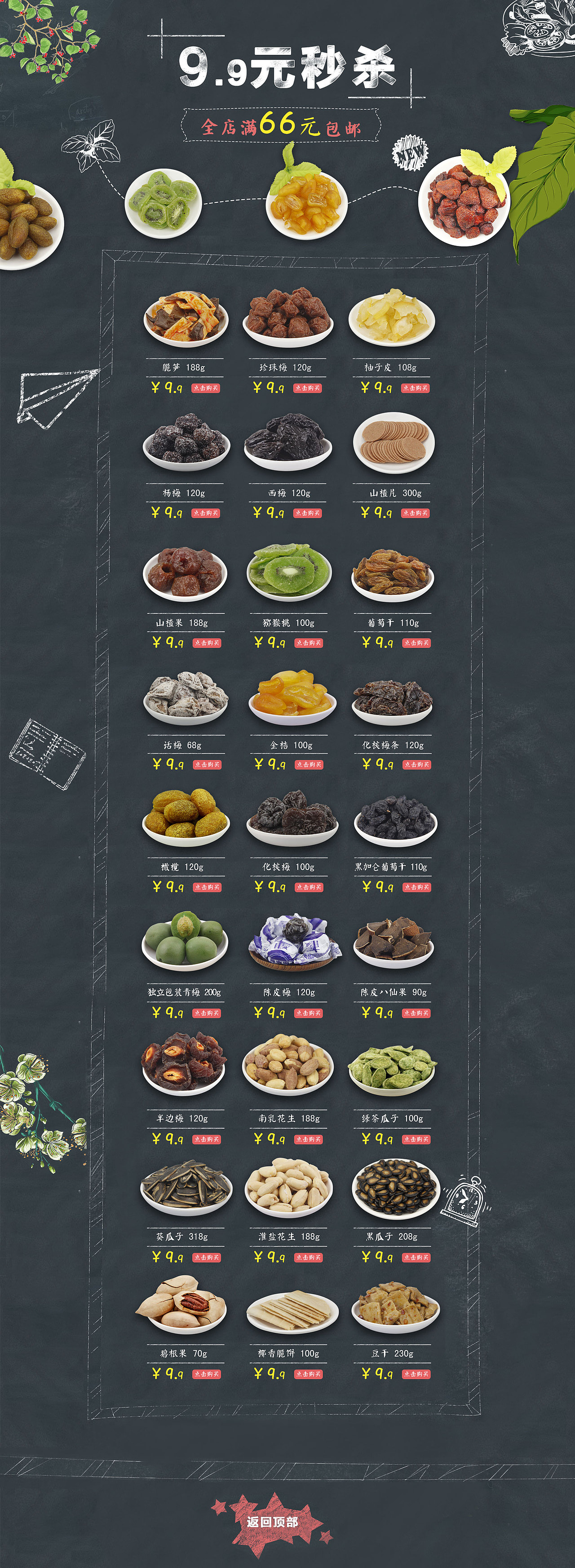 零食主页，电商主页（图ZNDYxNjAyODQ=） - 电商 - 站酷设计师刘雯原创素材 - 站酷ZCOOL