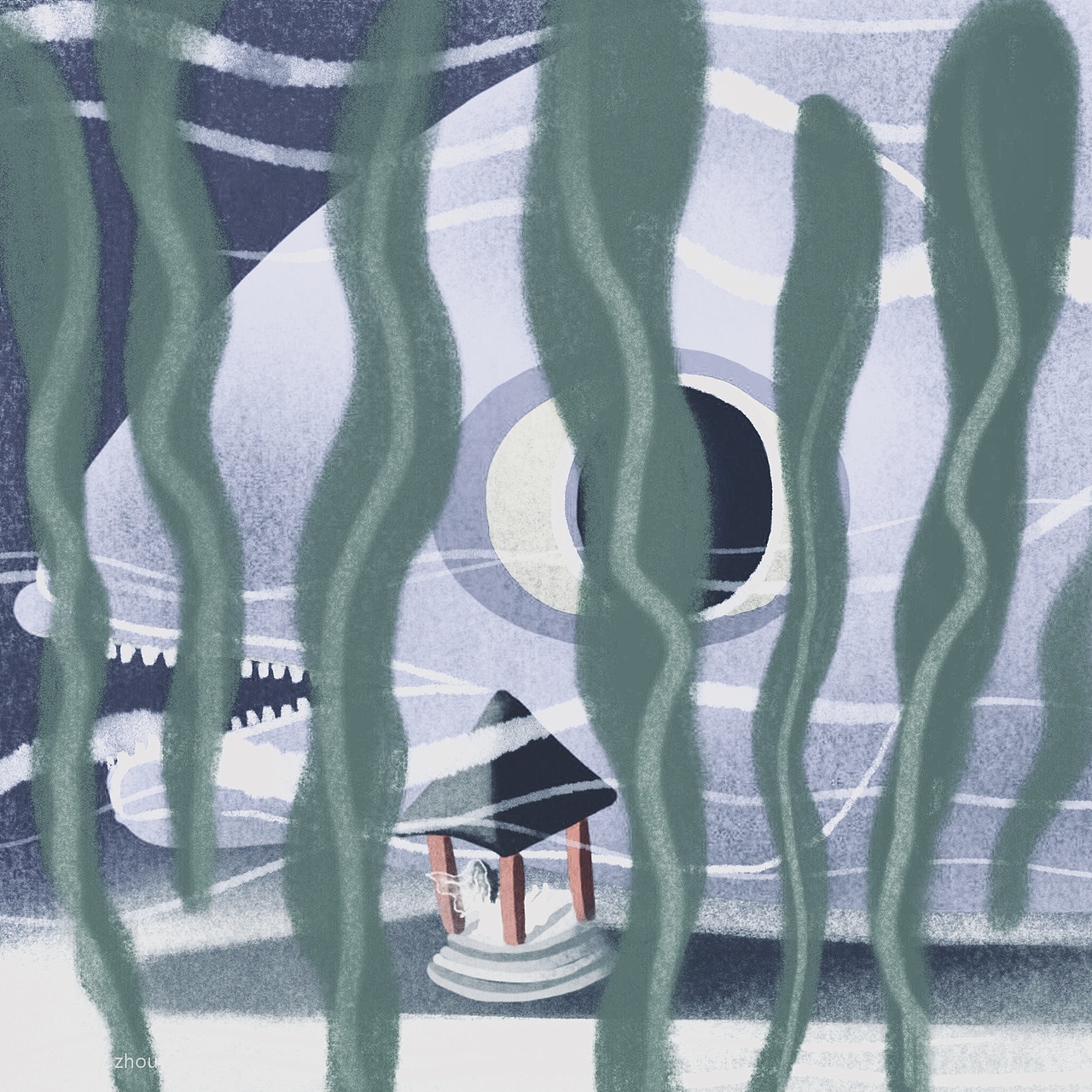 我的插画作品|丧丧的极简插画风格