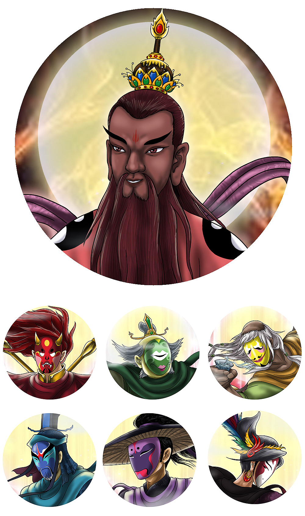 南斗星君
第一天府星,为司命星君;<br>第二天梁星,为司禄星君;<br>第三天机星,为延寿星君;<br>第四天同星,为益算星君;<br>第五天相星,为度厄星君;<br>第六七杀星,为上生星君。