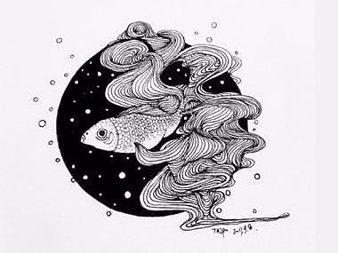黑白插画设计