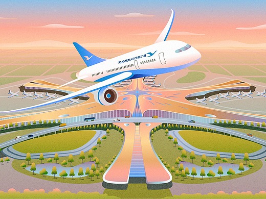 合作项目338淘淘_hope近期的两张航空题材插画1812蓝蚊子表情包第一弹