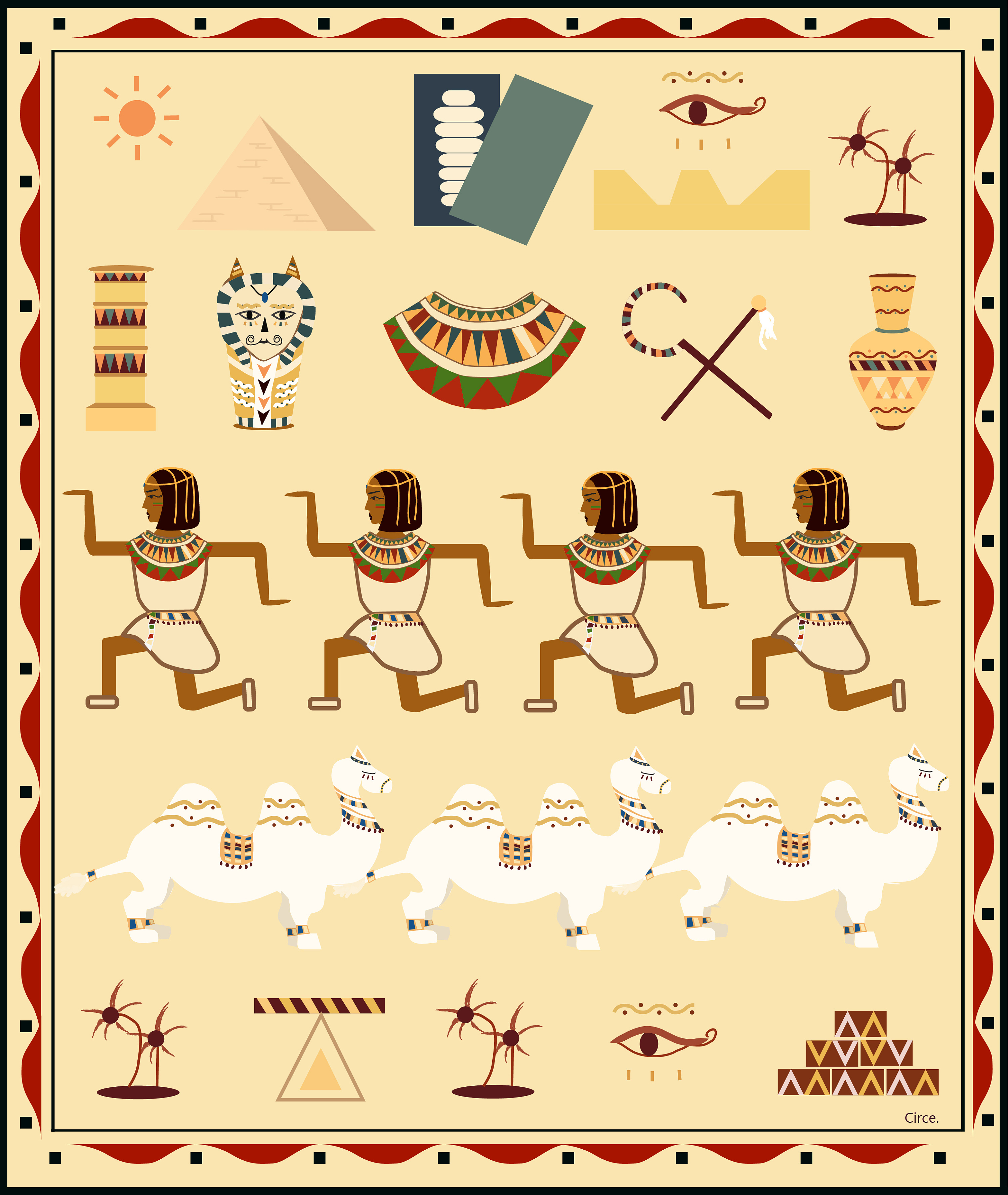 埃及纹样的特点图片