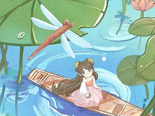 【节气插画】可爱的汉服女孩