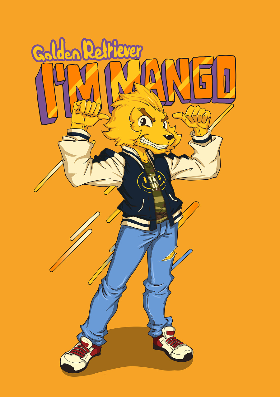 一只叫mango的金毛,超顽皮,每天都是活力满满!开心果!