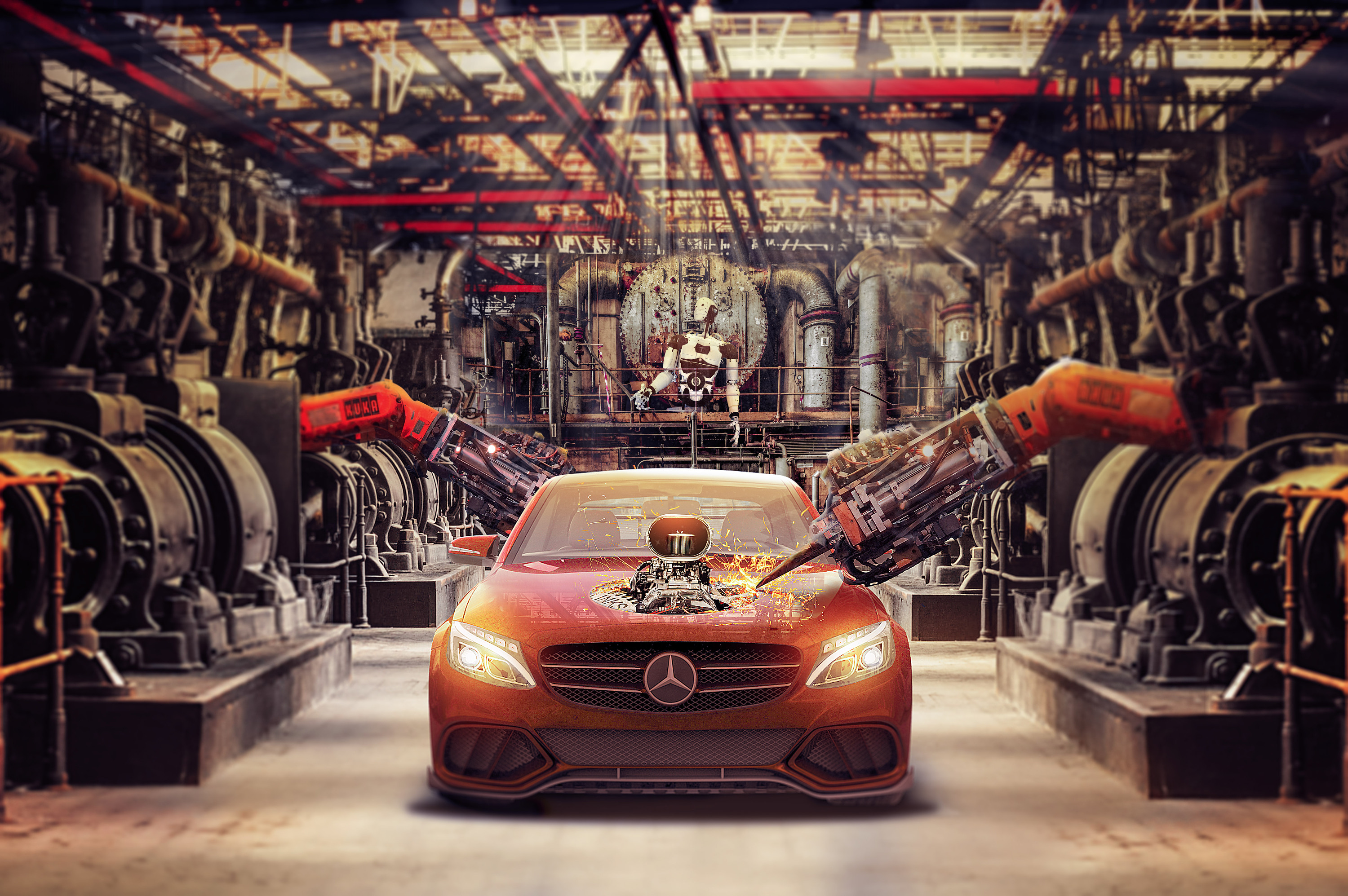 创意合成海报赏析 《机械工厂》