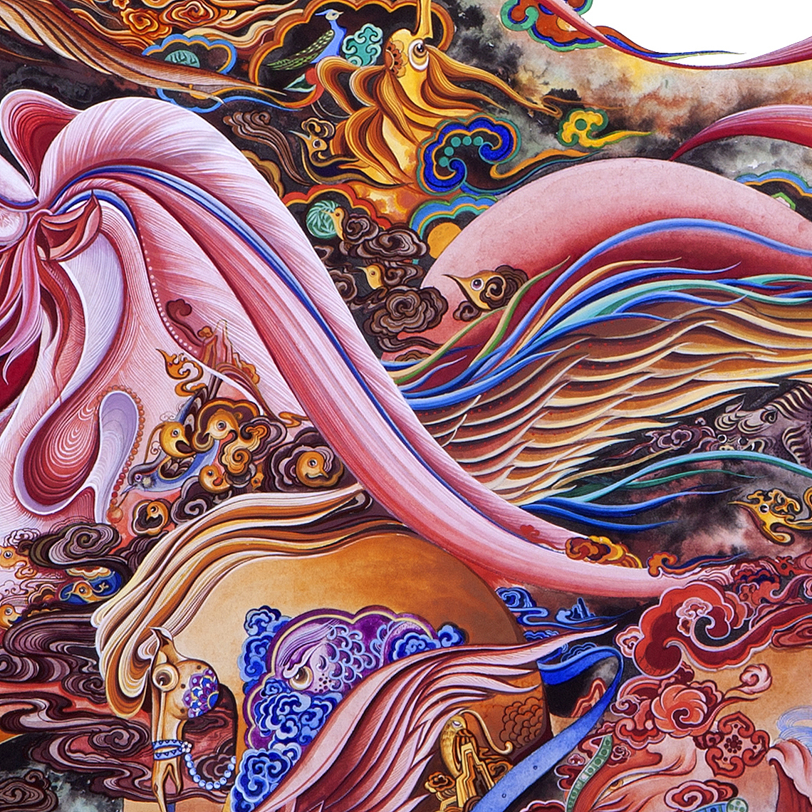 《游仙》(一)(图ZMjM3Mzk5NTMy) - 艺术插画 - 站酷设计师菡苕zyc原创素材 - 站酷ZCOOL