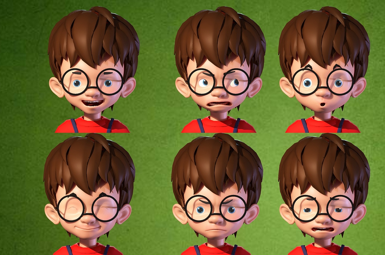 卡通人物三维建模maya建模3d人物片头制作视频动画