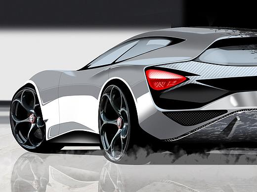 Alfa Romeo设计+手绘+PS 钢笔工具 rendering 