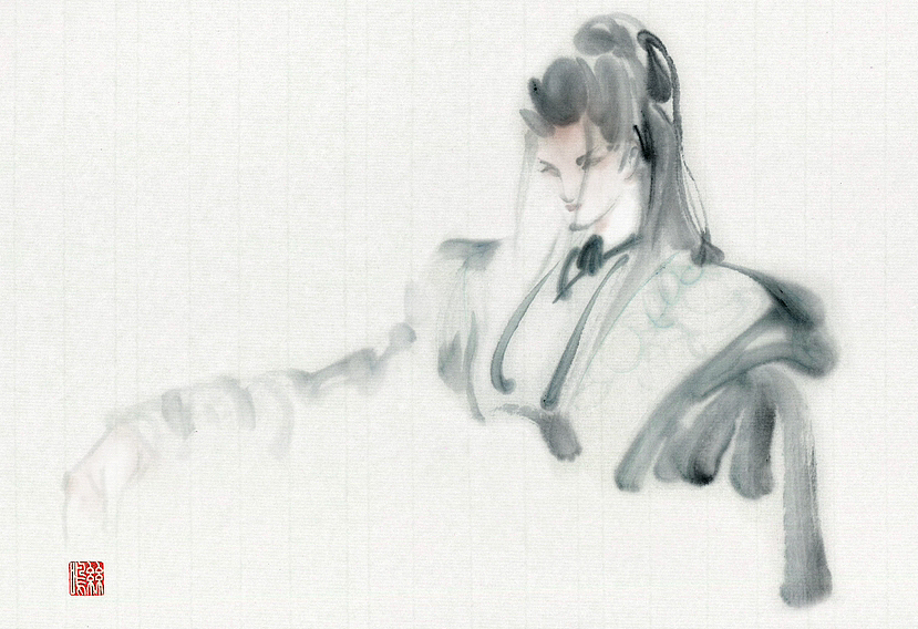 暑风从此度～以水入墨问寂寥～（图ZMzQ4NTAxNjg0） - 艺术插画 - 站酷设计师丝鸣原创素材 - 站酷ZCOOL