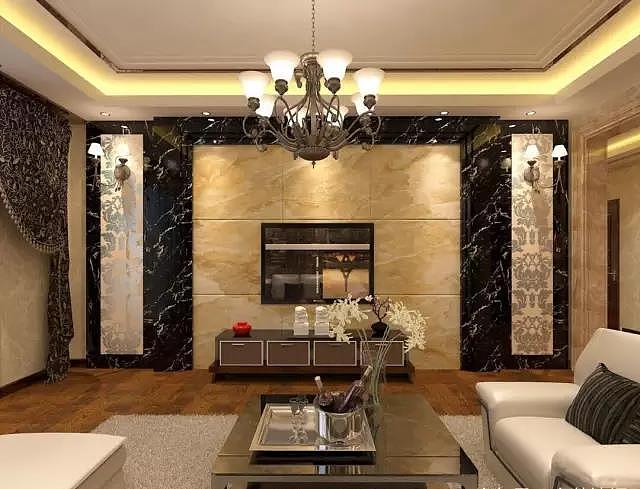 欧式风格电视背景墙效果图,欧式装修背景墙,欧式背景墙（图ZMTAwMzUwMDMy） - 家装设计 - 站酷设计师贵阳装修公司排名原创素材 - 站酷ZCOOL