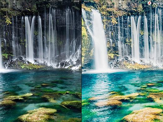 大自然瀑布风景调色Lightroom预设