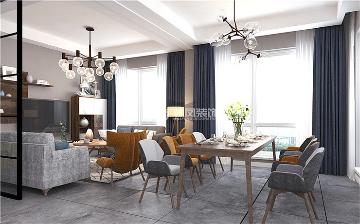 清河半岛270㎡民宿风格别墅装修效果图（图ZMTg4Mzc5OTMy） - 家装设计 - 站酷设计师林凤装饰原创素材 - 站酷ZCOOL