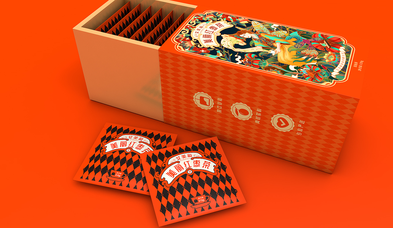 李子央丨《美丽红枣茶》产品包装设计+原创手绘插画