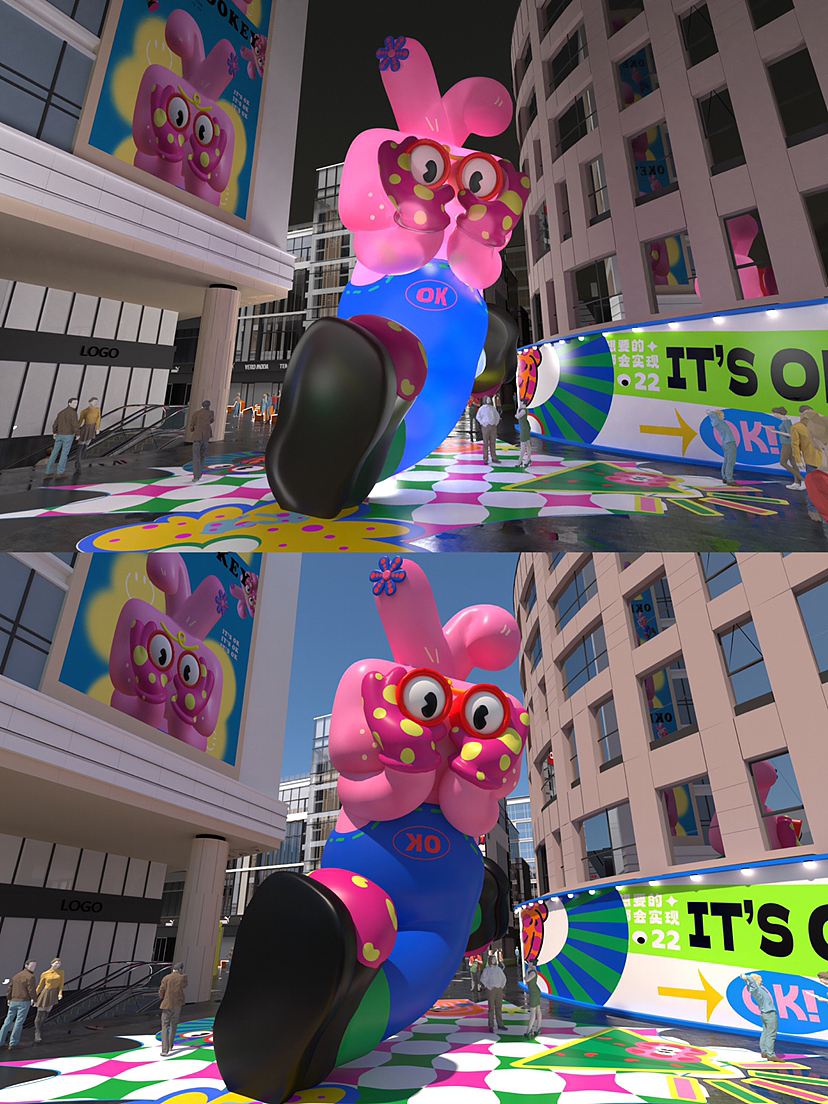 OK兔原创兔年吉祥物IP｜美陈艺术装置作品（图ZMzIwOTA5MjE2） - 景观设计 - 站酷设计师IP设计老何说原创素材 - 站酷ZCOOL