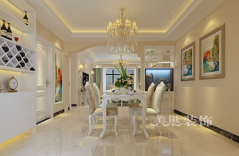 翰林国际城150平四室两厅简欧装修效果图