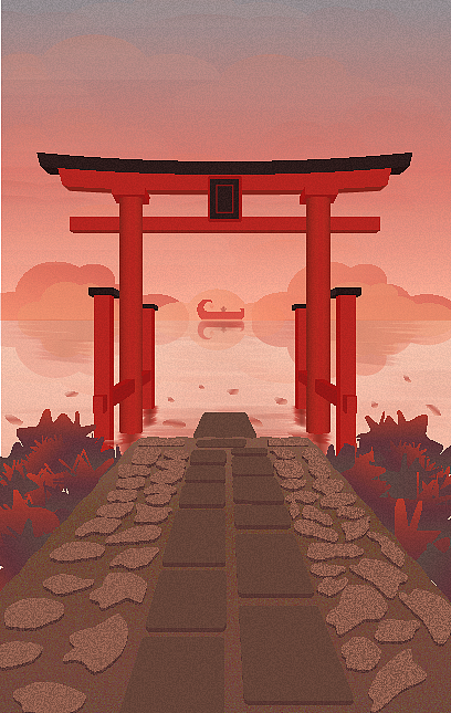 风景插画 渐变扁平风ui插画练习（图ZMTkxNzgwMjY0） - 创作习作 - 站酷设计师沧笙无歌原创素材 - 站酷ZCOOL