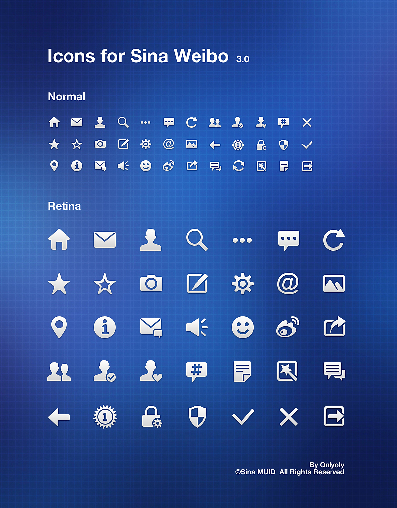 Icons for Sina Weibo（图ZNjc4NTA1Ng==） - 图标 - 站酷设计师欧阳念念原创素材 - 站酷ZCOOL