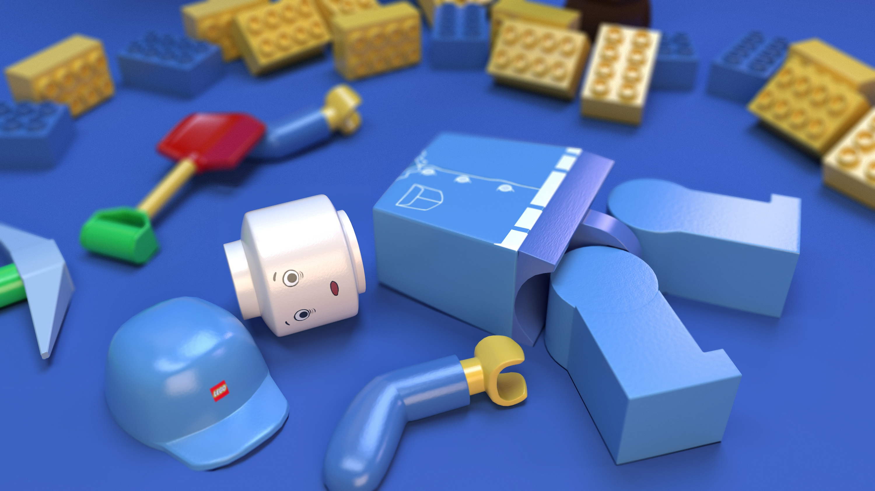 lego乐高玩具渲染练习