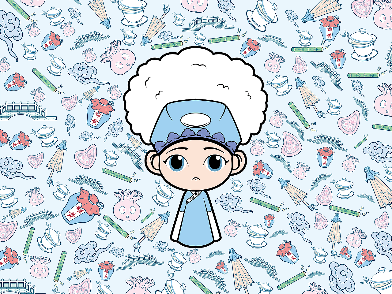 潮剧ip形象设计（图ZMjU1ODc3OTk2） - IP形象 - 站酷设计师是怡宝吖原创素材 - 站酷ZCOOL