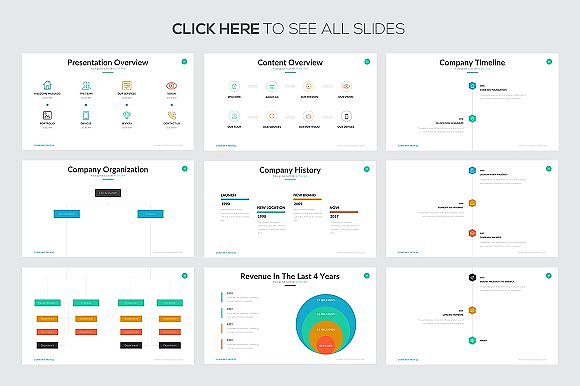 60页扁平化商务通用PPT模板