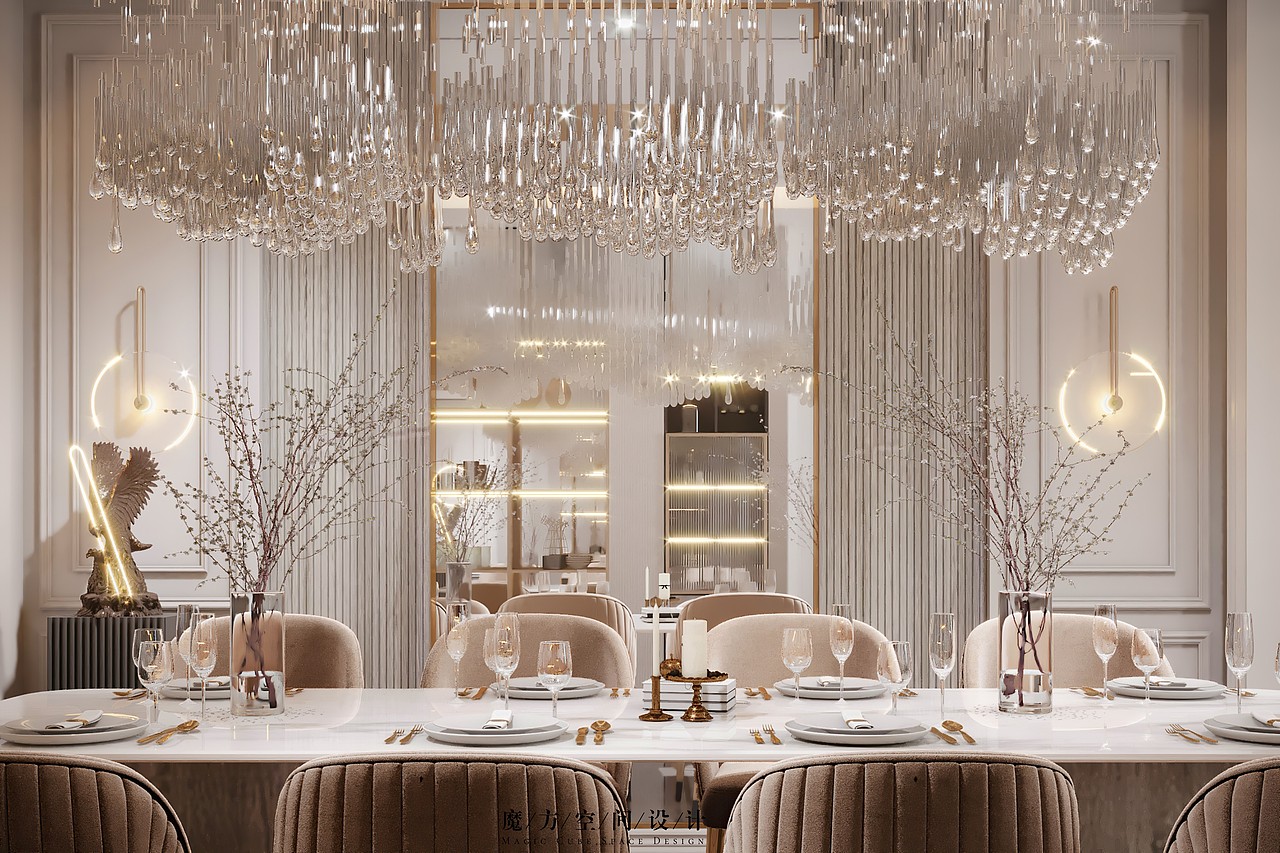 【魔方】法式轻奢•上海别墅项目（图ZMjQ3ODkxOTQ0） - 家装设计 - 站酷设计师魔方空间设计原创素材 - 站酷ZCOOL