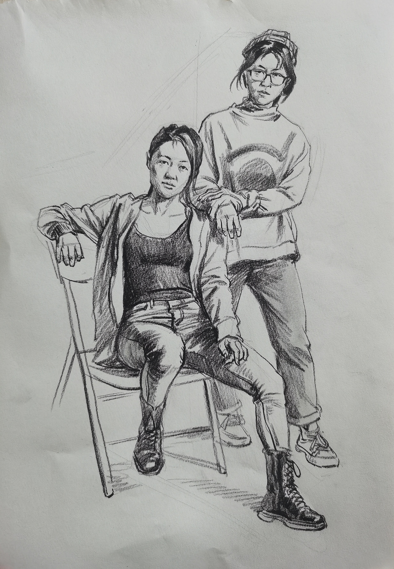 今年的部分速写课堂示范