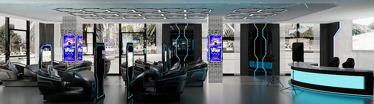 VR教室设计——炫酷智能，科技感十足！（图ZMzM0MDQ2NjQw） - 商业空间设计 - 站酷设计师诗恩设计原创素材 - 站酷ZCOOL