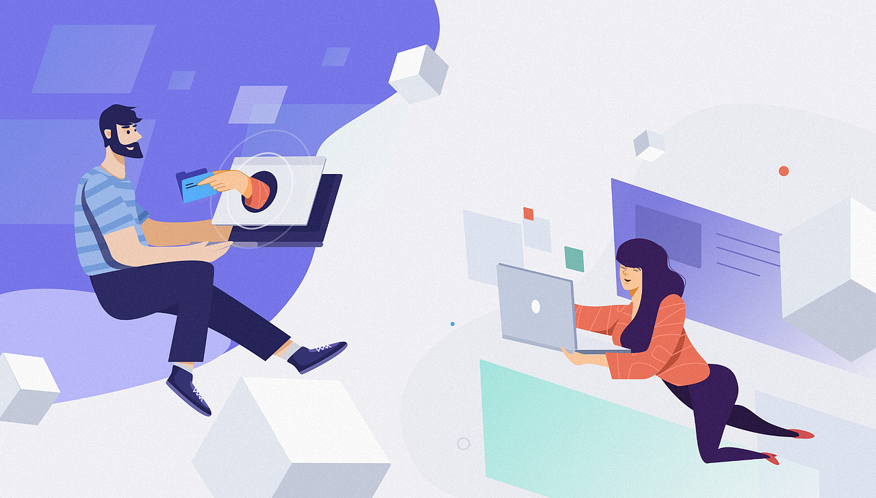 ExaVault官网插画