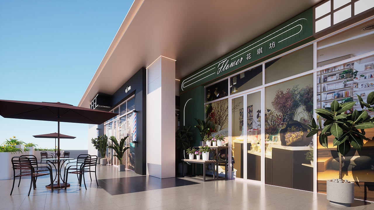 一个地产商业区店铺包装的废稿