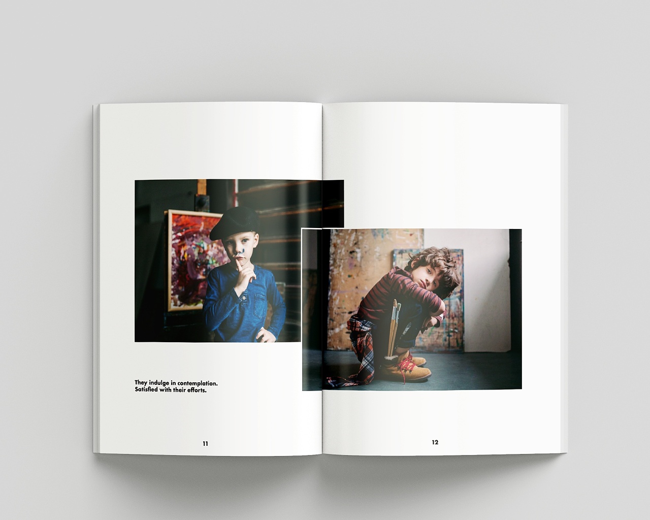 设计课学习了画册排版,刚好最近有一组超喜欢的波兰童装线上杂志ladne